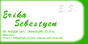 erika sebestyen business card